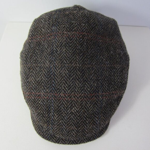 NEW Wigens 7 5/8" NWT Harris Tweed Newsboy Brown Herringbone Size 61 Insulated - Picture 3 of 14